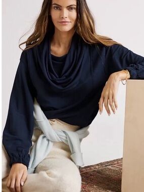 Daily Practice by Anthropologie Slouchy Cowl Neck Top Size Small